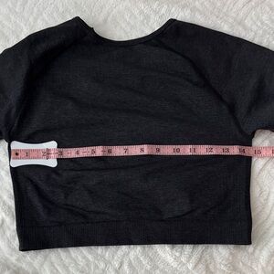 Black Activewear Long Sleeve Crop Top